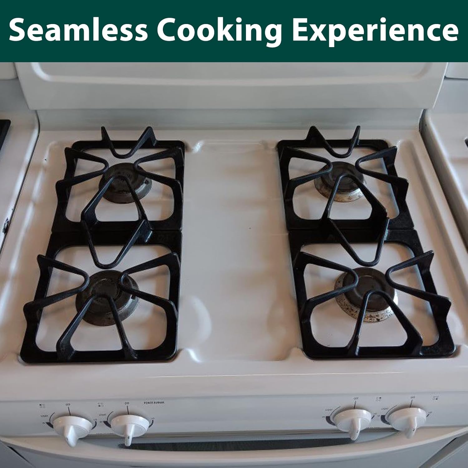 W10447925 Stove Grates Replacement Parts for Whirlpool Surface Burner Grates 8.3‘’ x 8.8'' Whirlpool Gas Stove Range Grates Kenmore Maytag Amana Inglis Kirkland Stove Top Cast Iron Oven Grates 4 Pcs