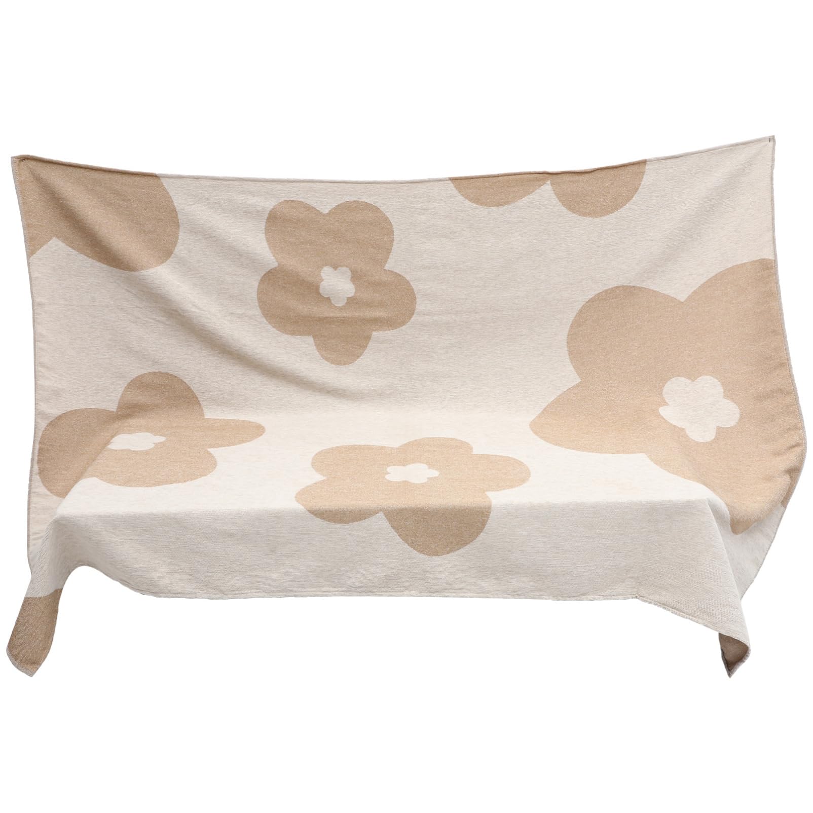 ibasenice Couverture de Canapé Beige en Fil Chenille, Légère et Résistante