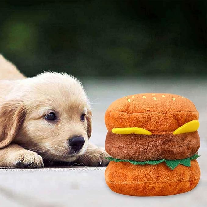 Juguete Chirriador para Perros en Forma de Hamburguesa miniatura 9