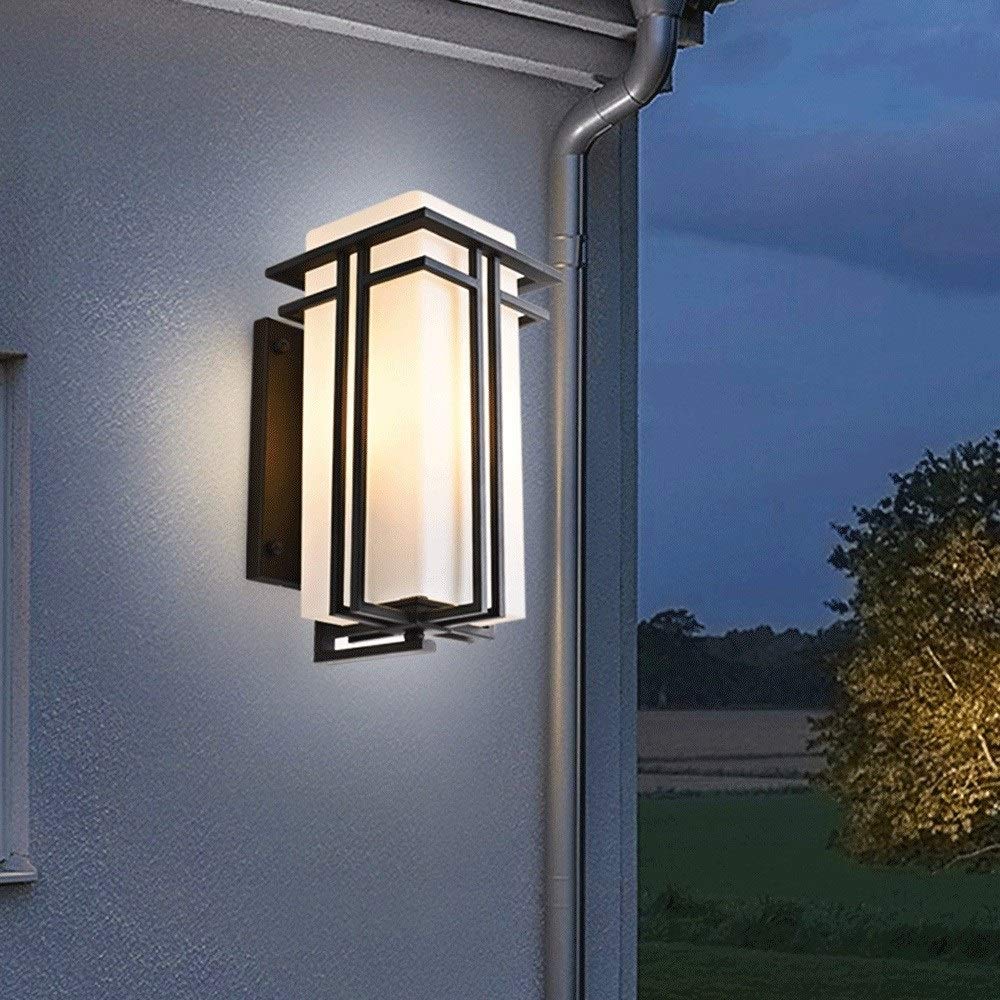 Applique da Parete Tradizionali Classiche per Esterni, lampade nordiche per Esterni, Resistenti alla Pioggia, IP65, Impermeabili, in Ferro, Metallo e Vetro, Attacco E27, Lanterne p