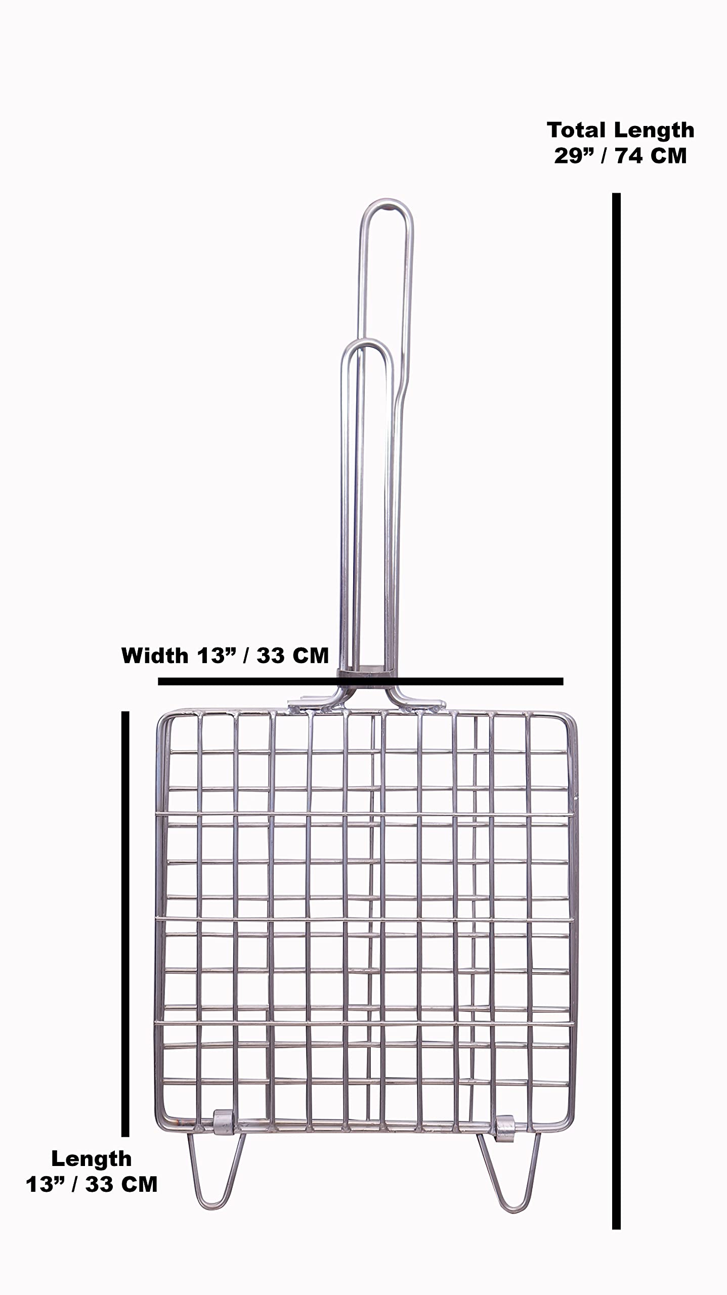 Malabar 13"x13" Al Faham Portable Barbecue BBQ Grill Net, Roast Grilling Tray Made with Highly Durable Stainless Steel. (13"x13") - Image 2 thumbnail