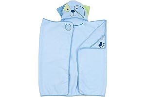 Frenchie Mini Couture: Hooded Towel Blue Dog with Paws and Tail