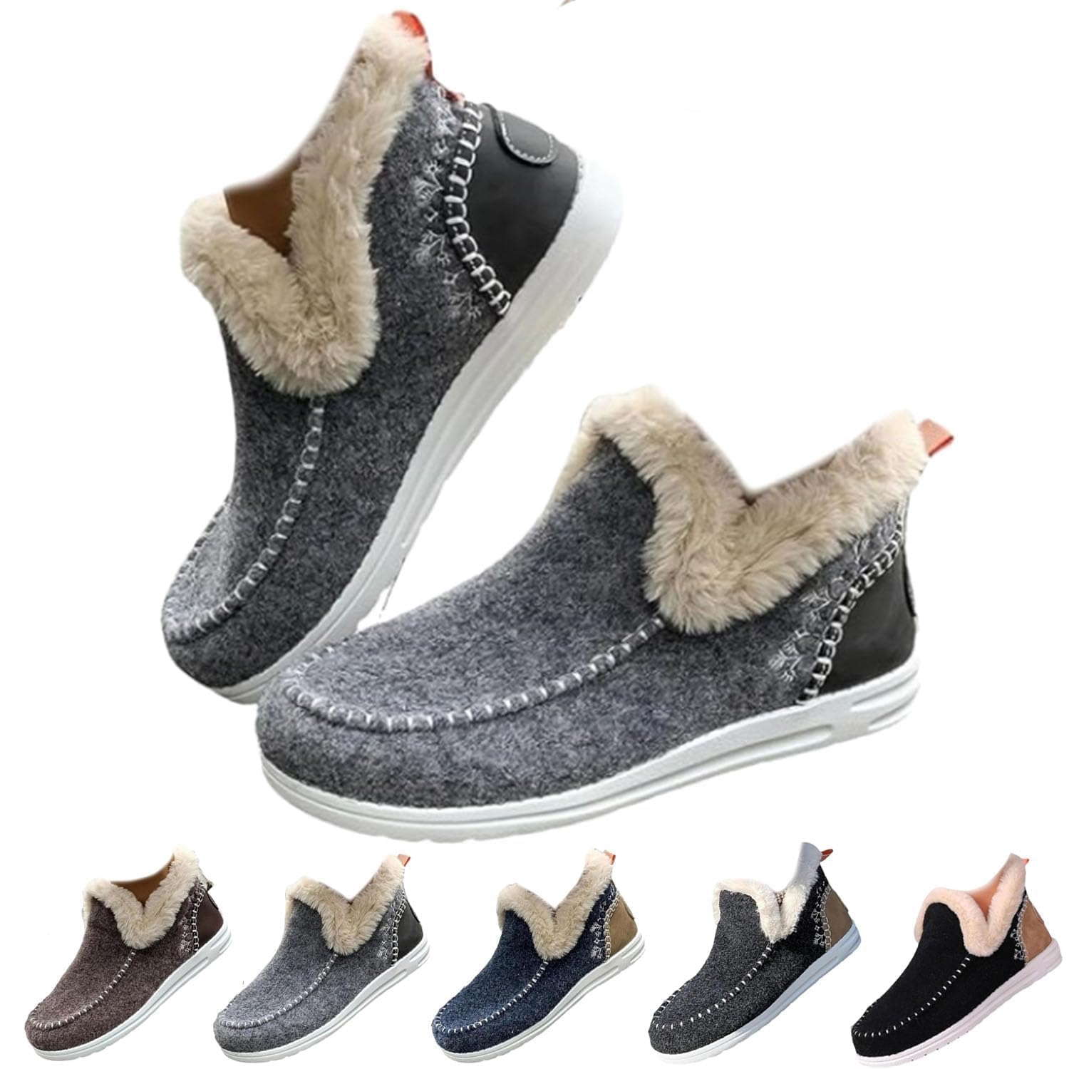 Orthopedic Arch Support Slippers Boots for Women UK Winter Snow Shoes