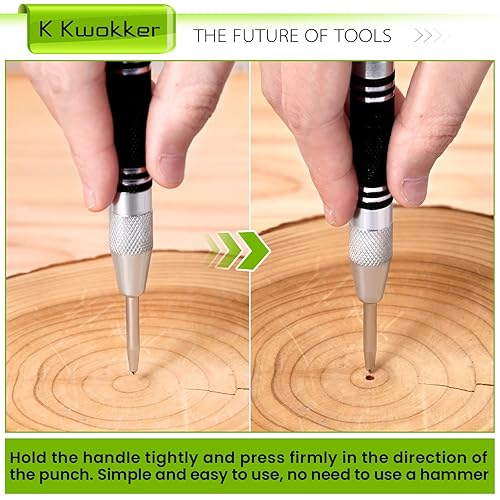 Miniatura 7 de Juego de brocas autocentrantes con vástago hexagonal de 14 pulgadas y punzón central, juego de brocas centrales de 564 a 14 pulgadas, juego de