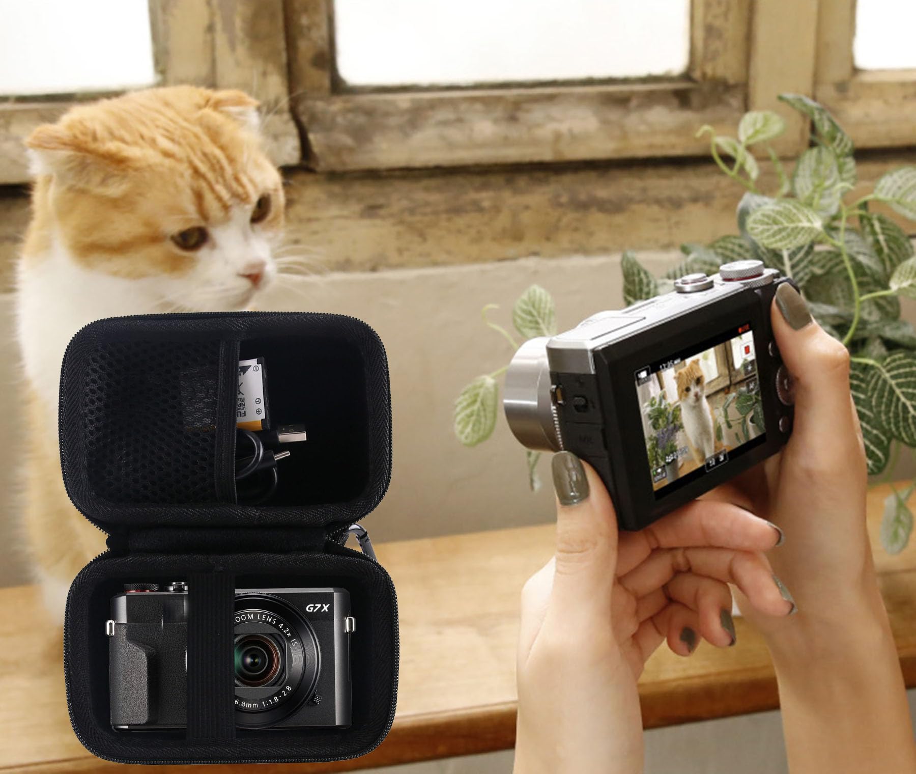 Amazon | WERJIA ハードEVAトラベルケース Canon PowerShot SX720