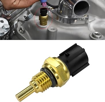 Oil Temperature Sensor 48160-PGJ-003, 1434050 Engine Coolant Temperature Sensor with O-Ring VTM 4 Compatible with Honda Pilot 2003-2015 for Honda Ridgeline 2006-2014 Black