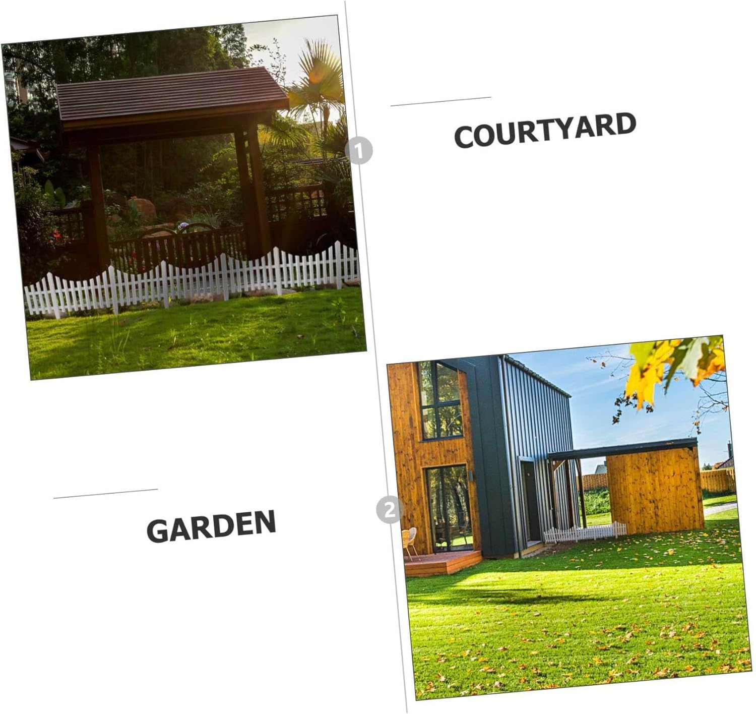 5pcs Garden Fence Decorative Picket Fence for Courtyard Garden Hotel Restaurant