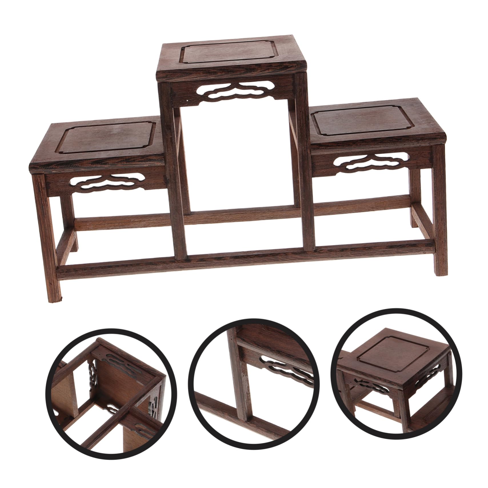 Amazon.com: BIUDECO Wooden Display Stand Antique Shelf Wooden