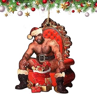 2025 Funny Christmas Ornaments, Barry Wood Wooden Hanging Decor for Christmas Tree Decoration, Funny