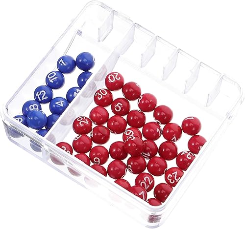 Miniatura 8 de ERINGOGO 3 juegos de simulador de lotería bolas de bingo coloridas mini máquina de lotería bolas de bingo numeradas bolsas de fiesta rellenos de