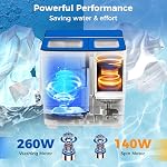 Giantex Portable Washing Machine, 20LBS Twin Tub Mini Compact Laundry Washer Spinner Combo with Drain Pump, 12Lbs Washer and 8Lbs Spinner for Apartments, RVs, Dorms, Blue+White