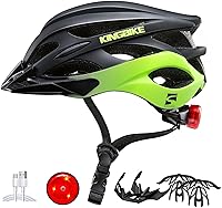 Vista 16 de KINGBIKE - Casco de bicicleta para adultos, hombres, mujeres y jóvenes, para ciclismo en carretera y montaña, con luz recargable por USB