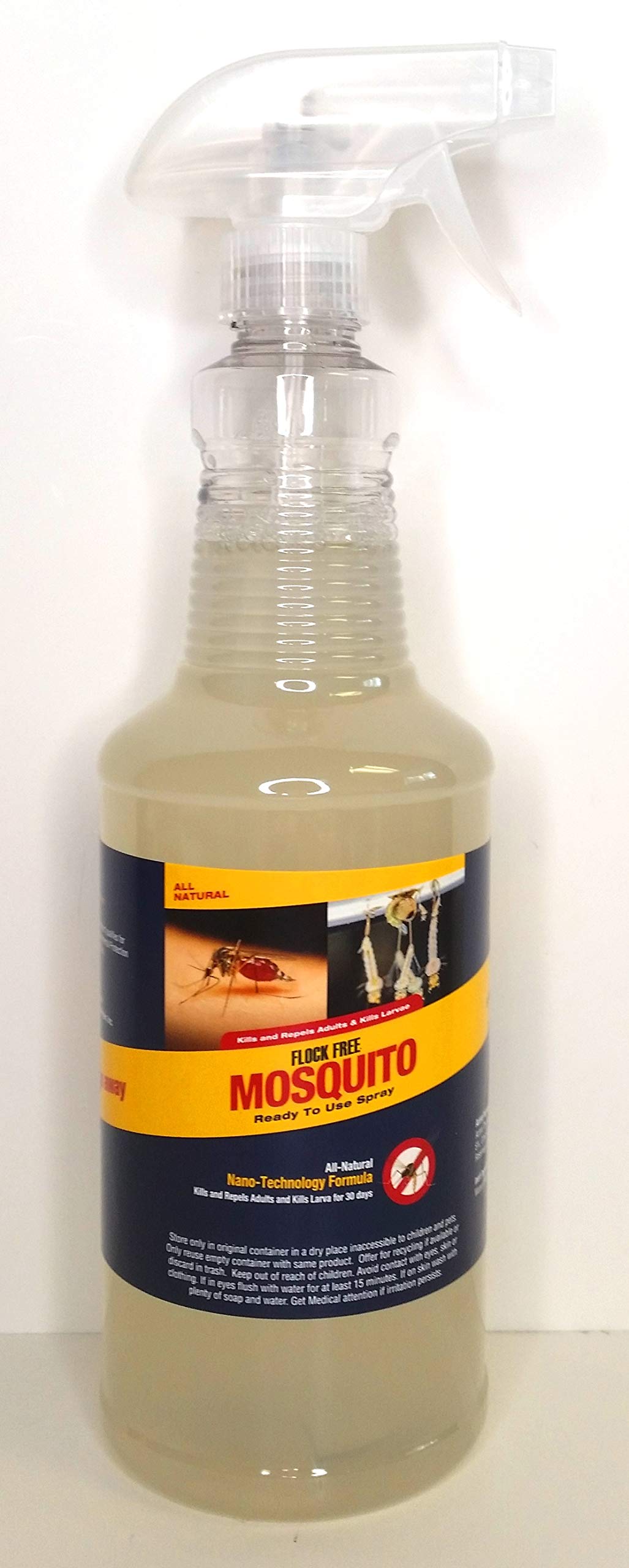 Natural Mosquito Control Ready to Use Spray, Repels Mosquitoes, Ticks, Fleas, Flies, Gnats, and Chiggers Away (32 oz Ready to use)