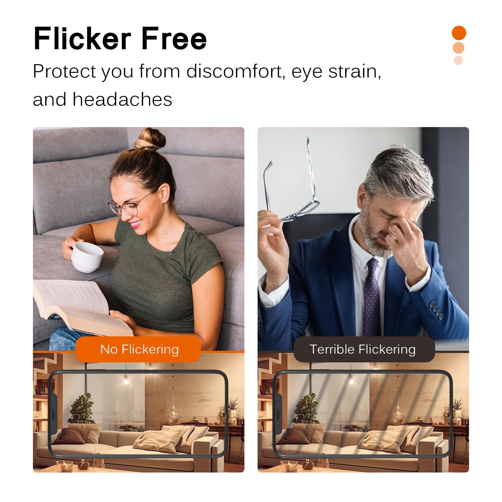 12-Pack E12 Candle Light Bulbs 40W Warm White CA10 Dimmable Chandelier Light Bulbs for Ceiling Fan Pendants or — view 6