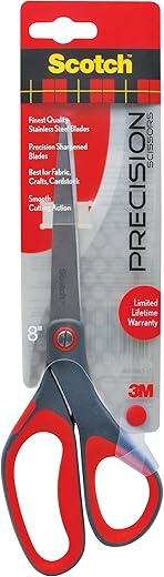 Scotch 8" Precision Scissors, Great for Everyday Use (1448)