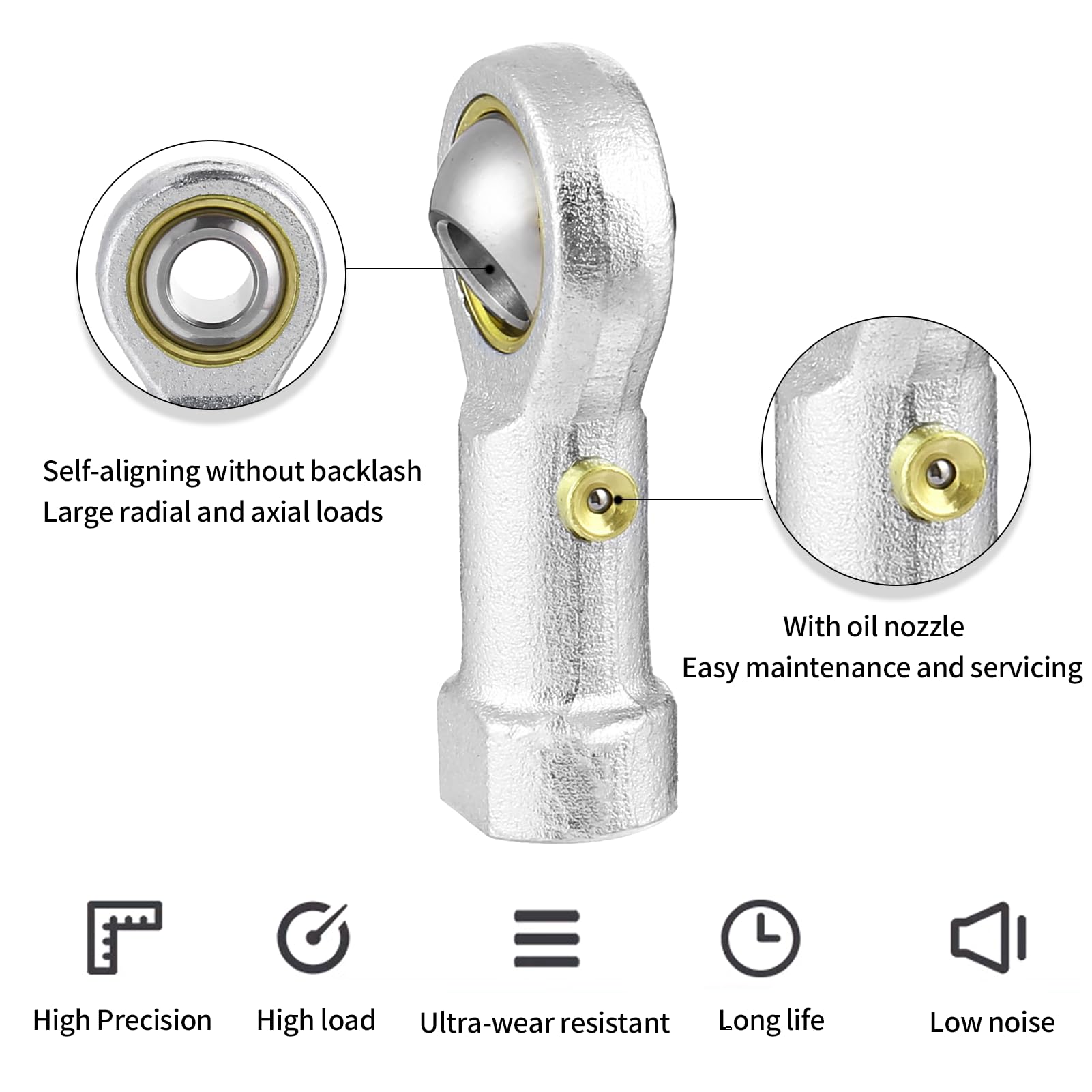 PHSB4 Rod End Bearing - 1/4" Bore, Right Hand -4