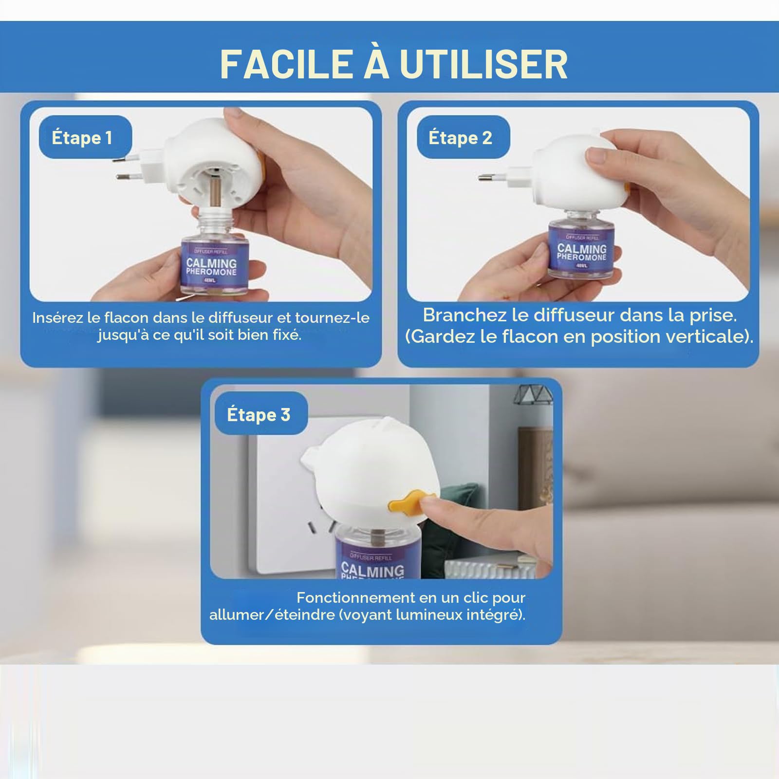 Petwellness Diffuseur Chat, Petwellness Diffuseur Chat Pour Arrêter De Faire Pipi Partout 6 En 1, Pet Wellness Diffuseur Pheromones Chat, Soulage Le Stress Anxieux,Réduit Les Bagarres (6 Bouteilles)