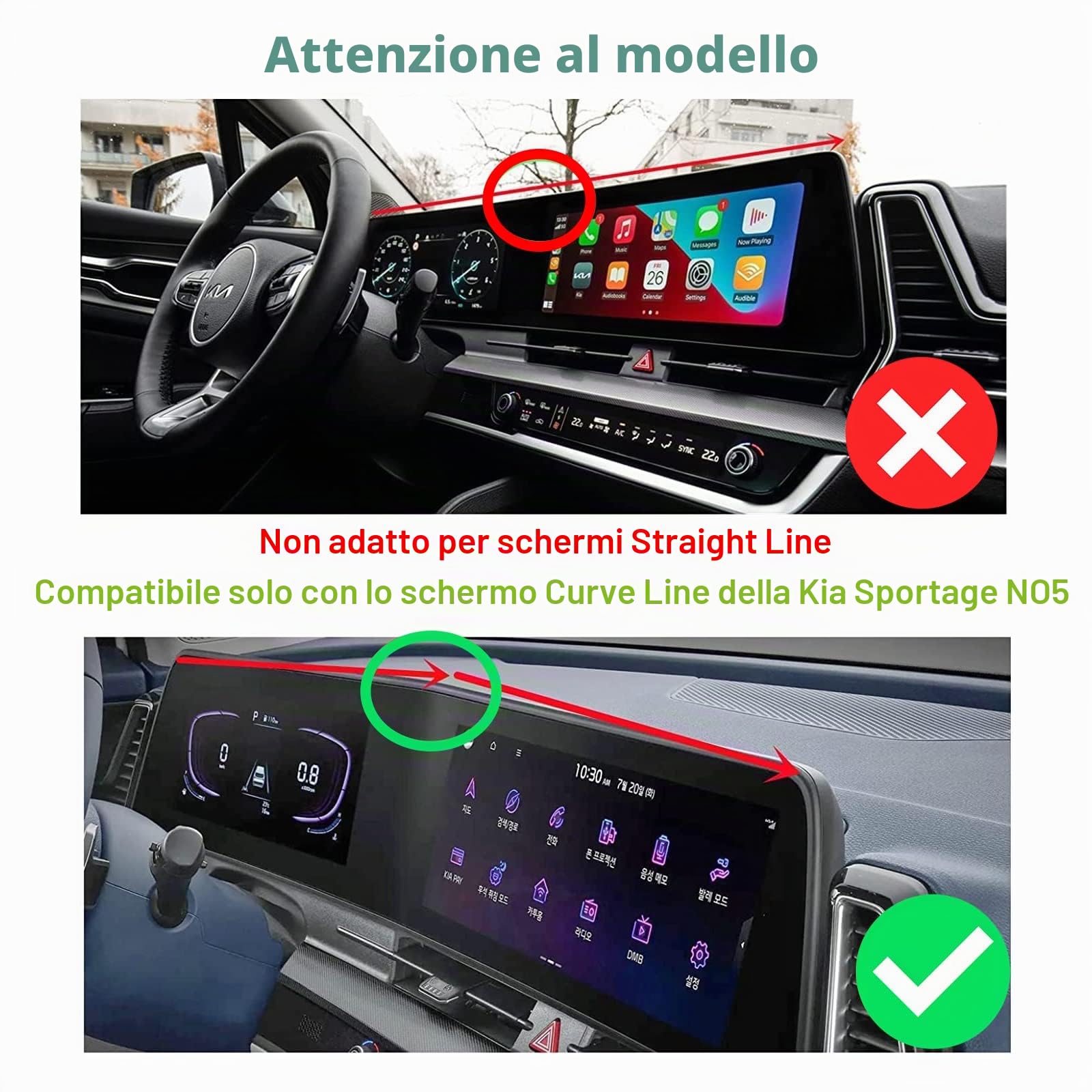 GAFAT [2 pezzi] Compatibile con Kia Sportage NQ5 2022-2024 2025 Navigation + Virtual Cockpit Pellicola Protettiva Sportage 2023 Nano Pellicola Protettiva, Schermo, 6H Anti Graffio (Curve)