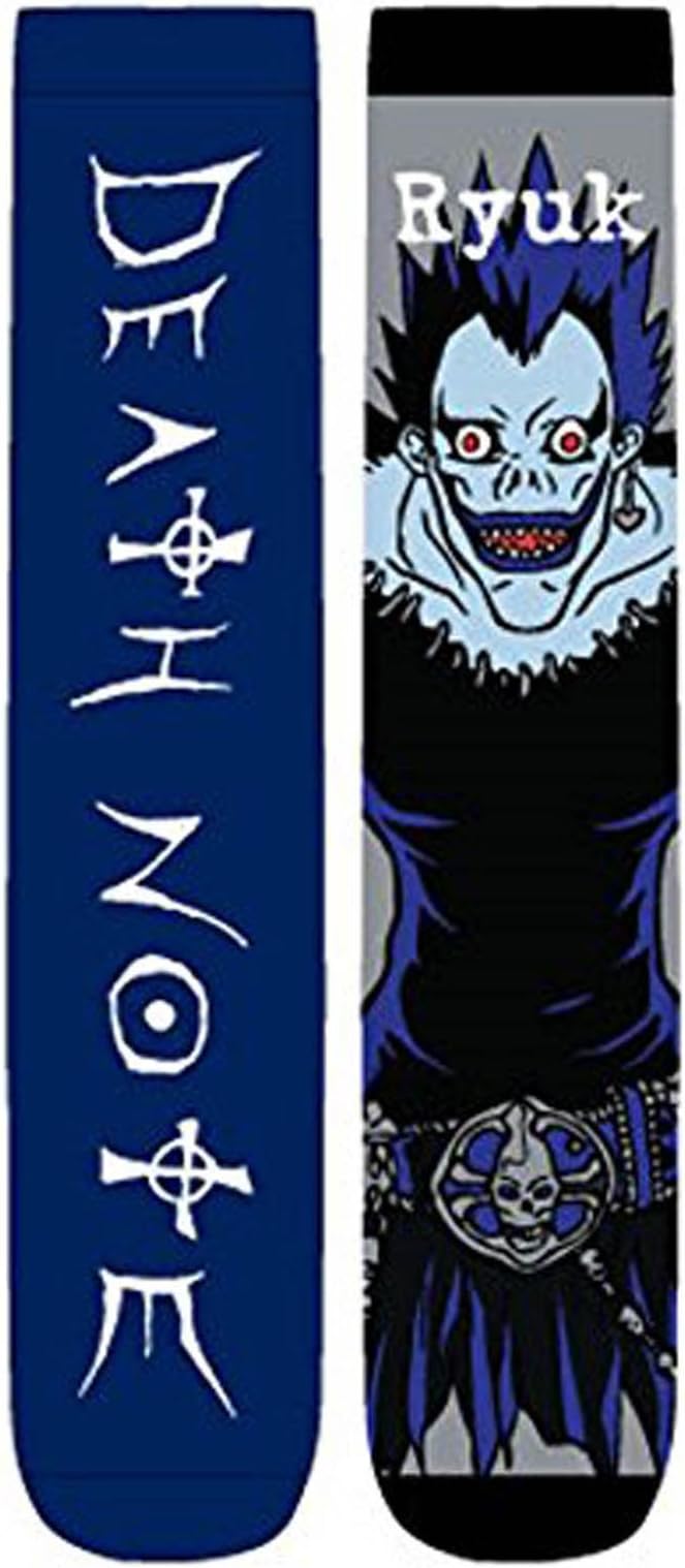 Anime Death Note Unisex 2 Pair Crew Cut Socks Cosplay - One Size