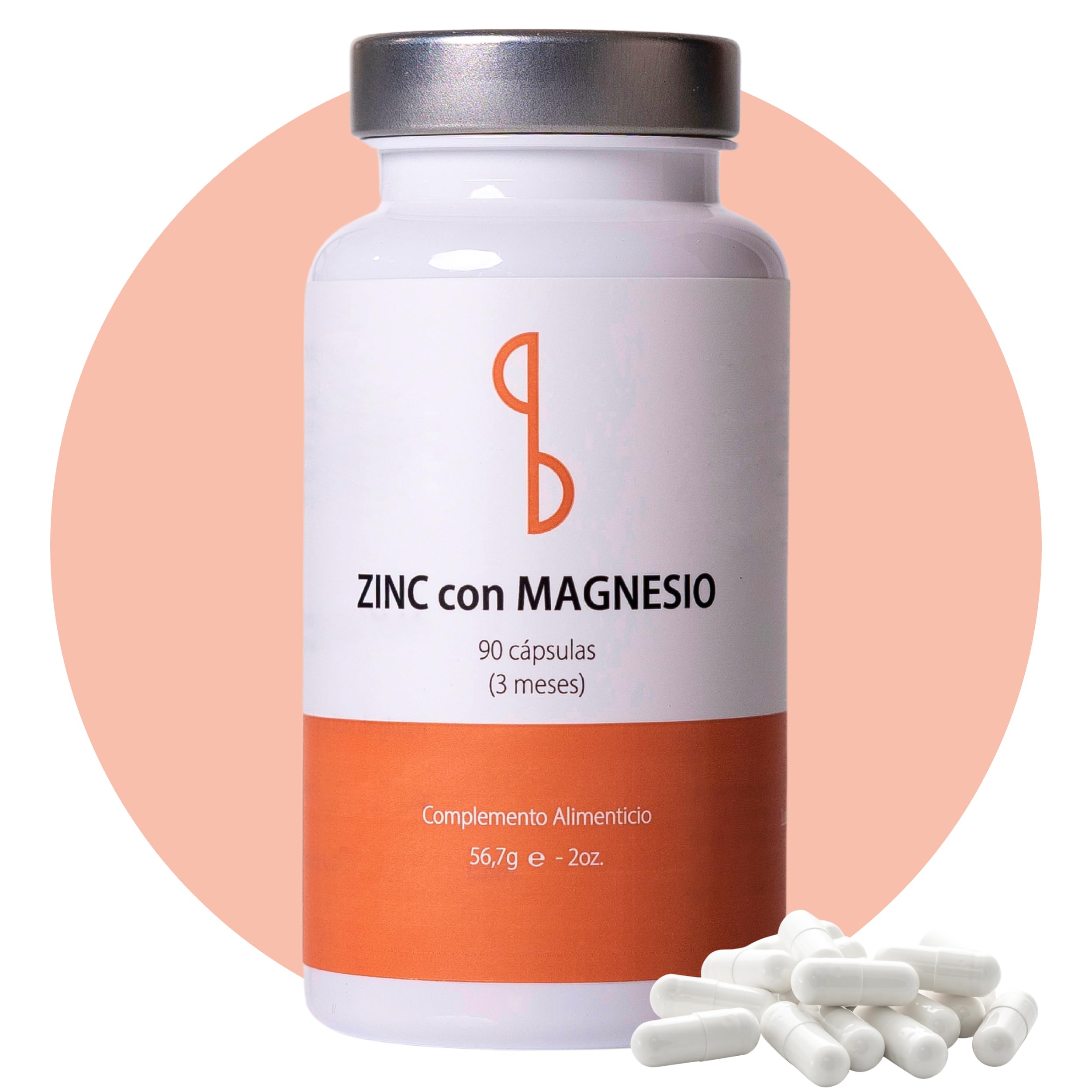 Bisglicinato de Magnesio 400mg + Zinc 25mg | Magnesio Bisglicinato Plus de Alta Absorción | Magnesio con Zinc Cápsulas | Bisglicinato De Magnesio con Zinc | Magnesium Bisglycinate