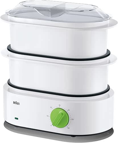 Braun Tribute Collection FS 3000 Dampfgarer (850 W) weiß/grün