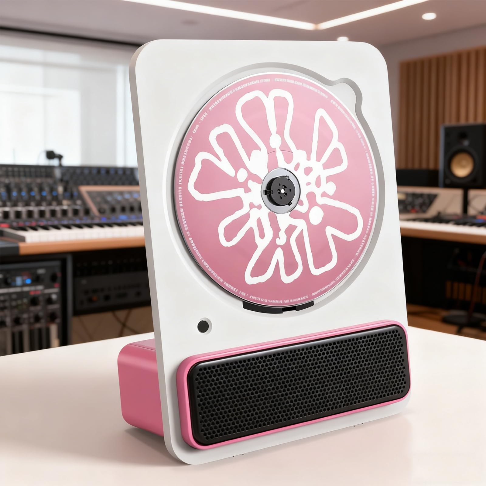 Lettore musicale CD con Bluetooth, telecomando, batteria ricaricabile, jack per cuffie da 3,5 mm, qualità del suono HiFi, altoparlante full-range integrato