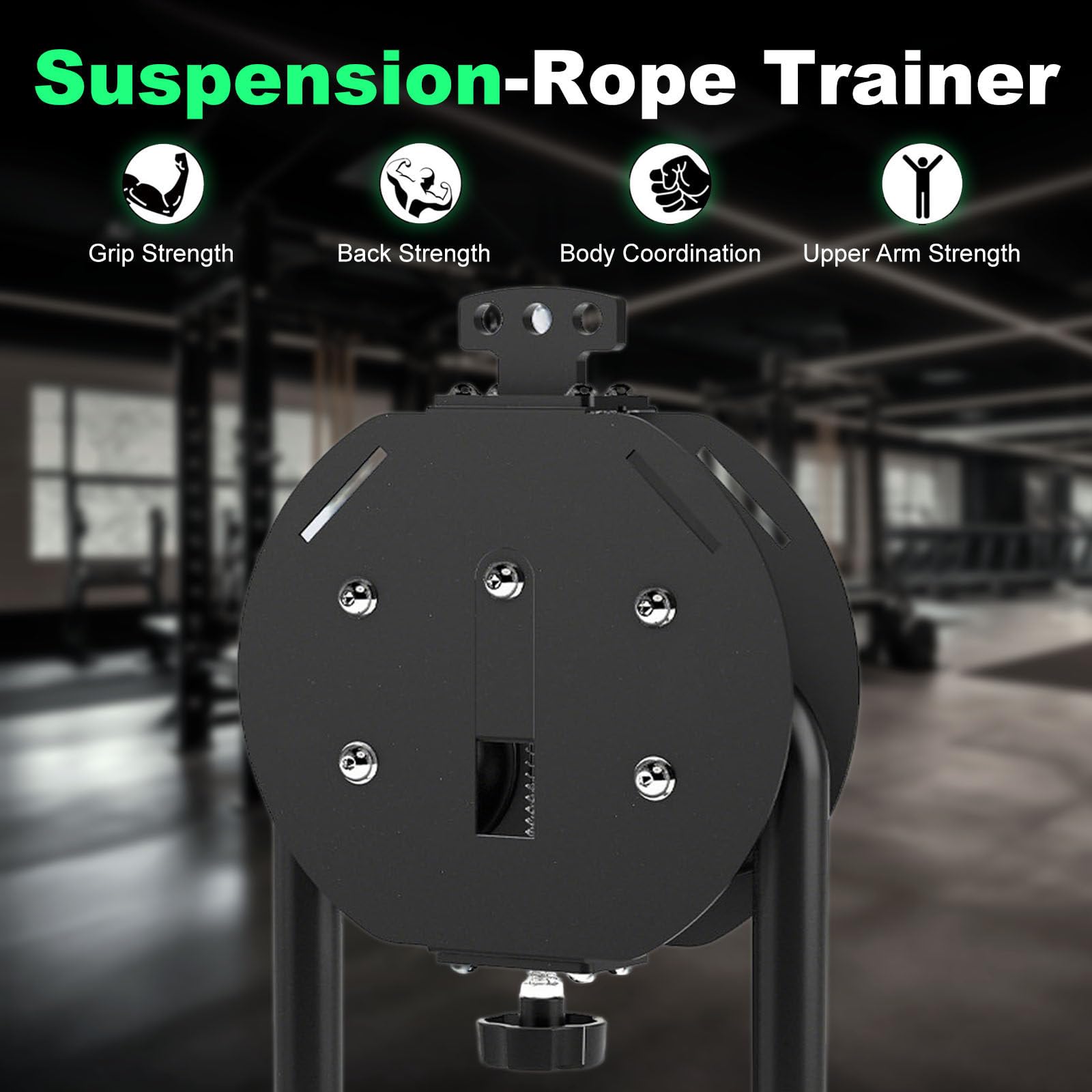 Máquina Entrenadora de Resistencia para Gimnasio en Casa | Polea Ajustable de 30 kg con Cuerda para Entrenamiento de Fuerza, Ejercicios de Brazos y Espalda | Portátil con Correas y Mosquetones