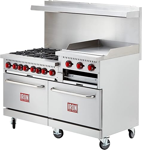 Miniatura 4 de Iron Range IR-6B24RG Range, 60" 276,000 BTU, Stainless Steel