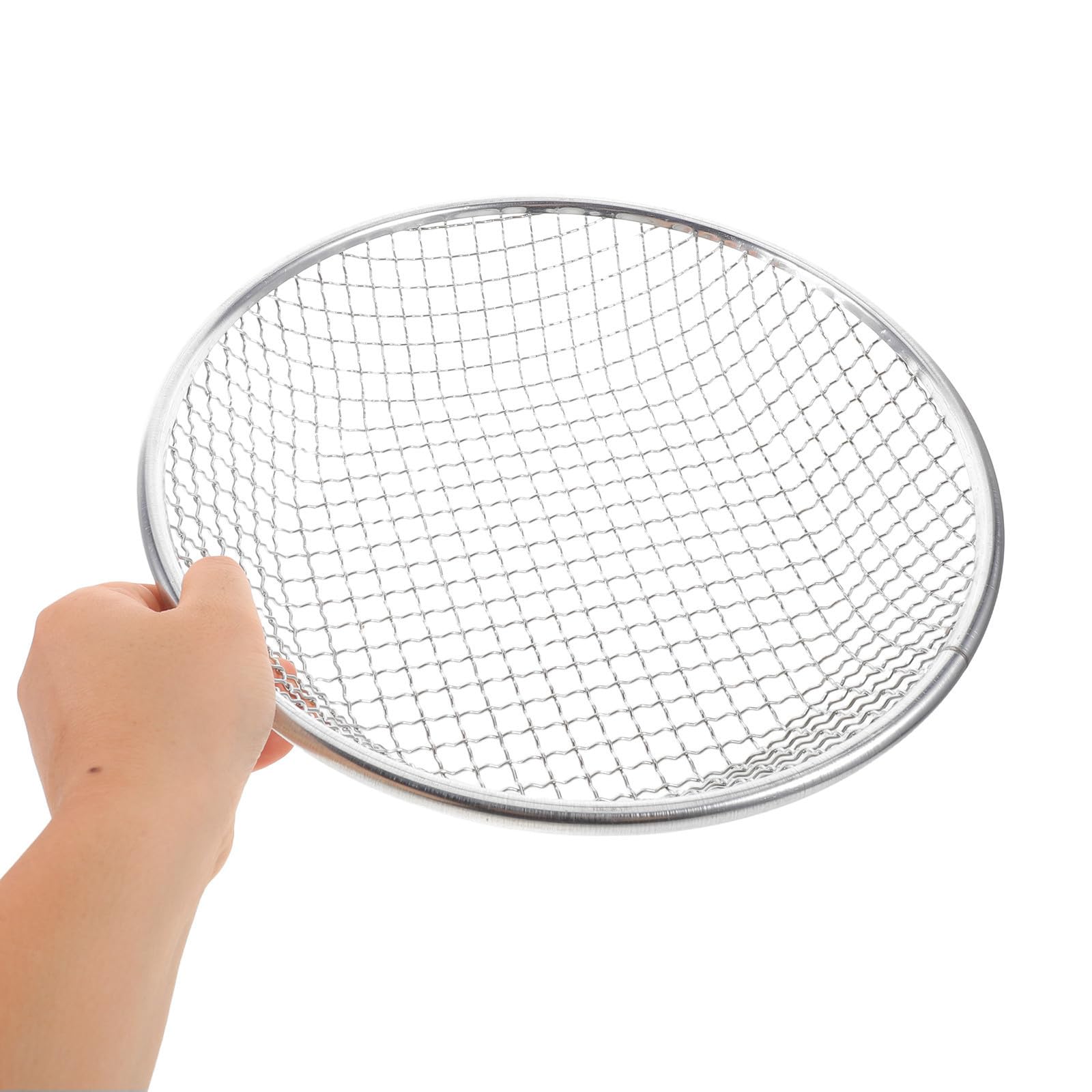 Abaodam 3 Pièces Tamis de Jardinage Rond en Fer Galvanisé 30x30x7 Cm Maille Métallique Renforcée pour Séparer Sable, Gravier et Écorces, pour Culture de Semis