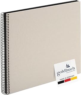 goldbuch 25 523 Spiralalbum Bella Vista, Fotoalbum 35x30x1,5 cm, Sandgrau