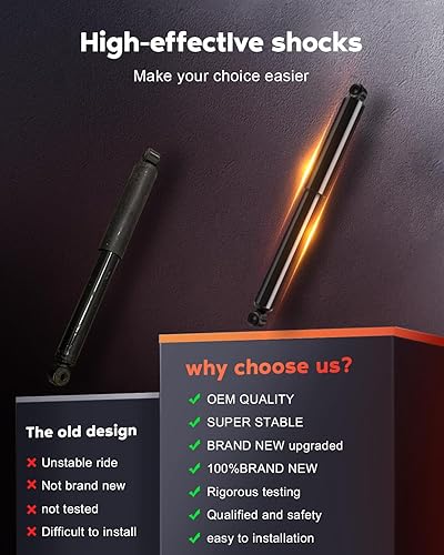 Miniatura 5 de Amortiguadores delanteros y traseros, amortiguadores cciyu y puntales para Nissan Frontier 2000, 2001, 2002, 2003, 2004, para Nissan Frontier, 2000,