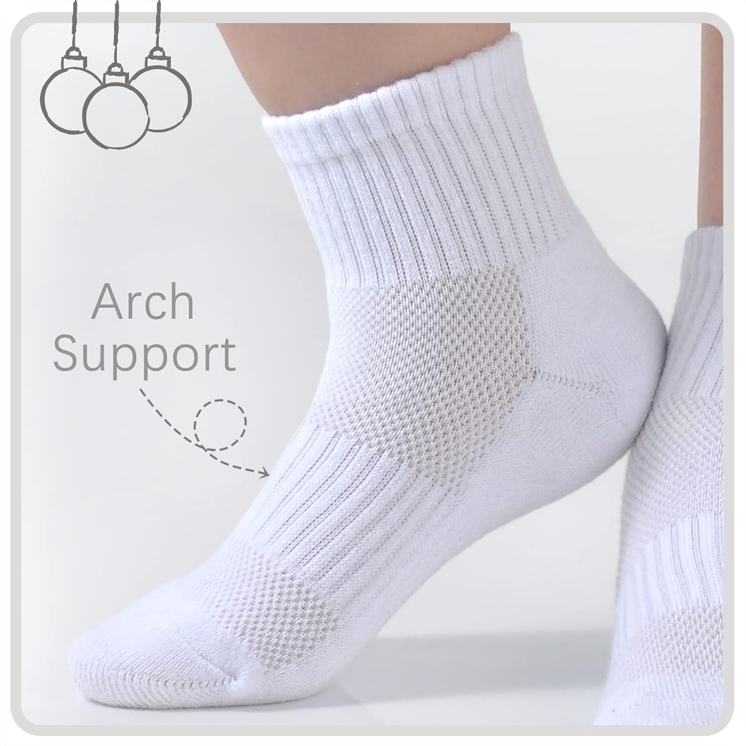 Kids Ankle Socks Boys Cushioned Athletic Short Socks Girls Cotton Quarter Sock Children Youth Sports 10 Pairs - Image 2