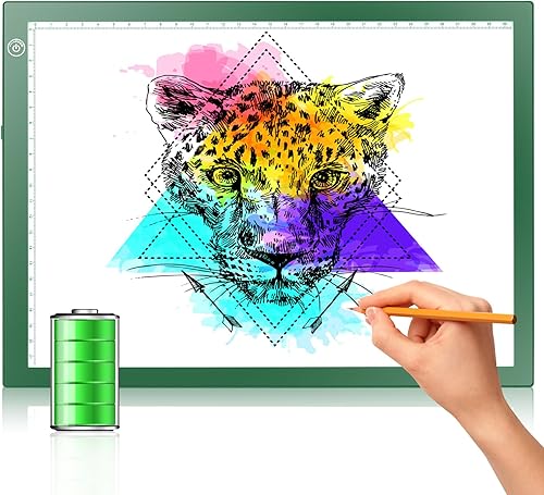 Miniatura 99 de LitEnergy Kit de almohadilla de luz LED de 9 x 12 pulgadas, tablero de luz alimentado por USB, caja de luz de brillo ajustable con 108 ranuras