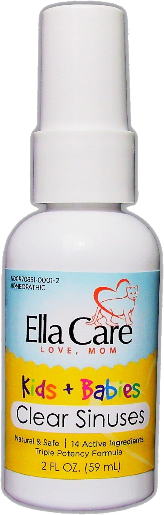 Ella Care Clear Sinuses for Kids & Babies ✮ Your Go-to Natural Remedy for Runny Nose & Congestion ✮ Easy Oral Spray Application of Our Premium Homeopathic Formula