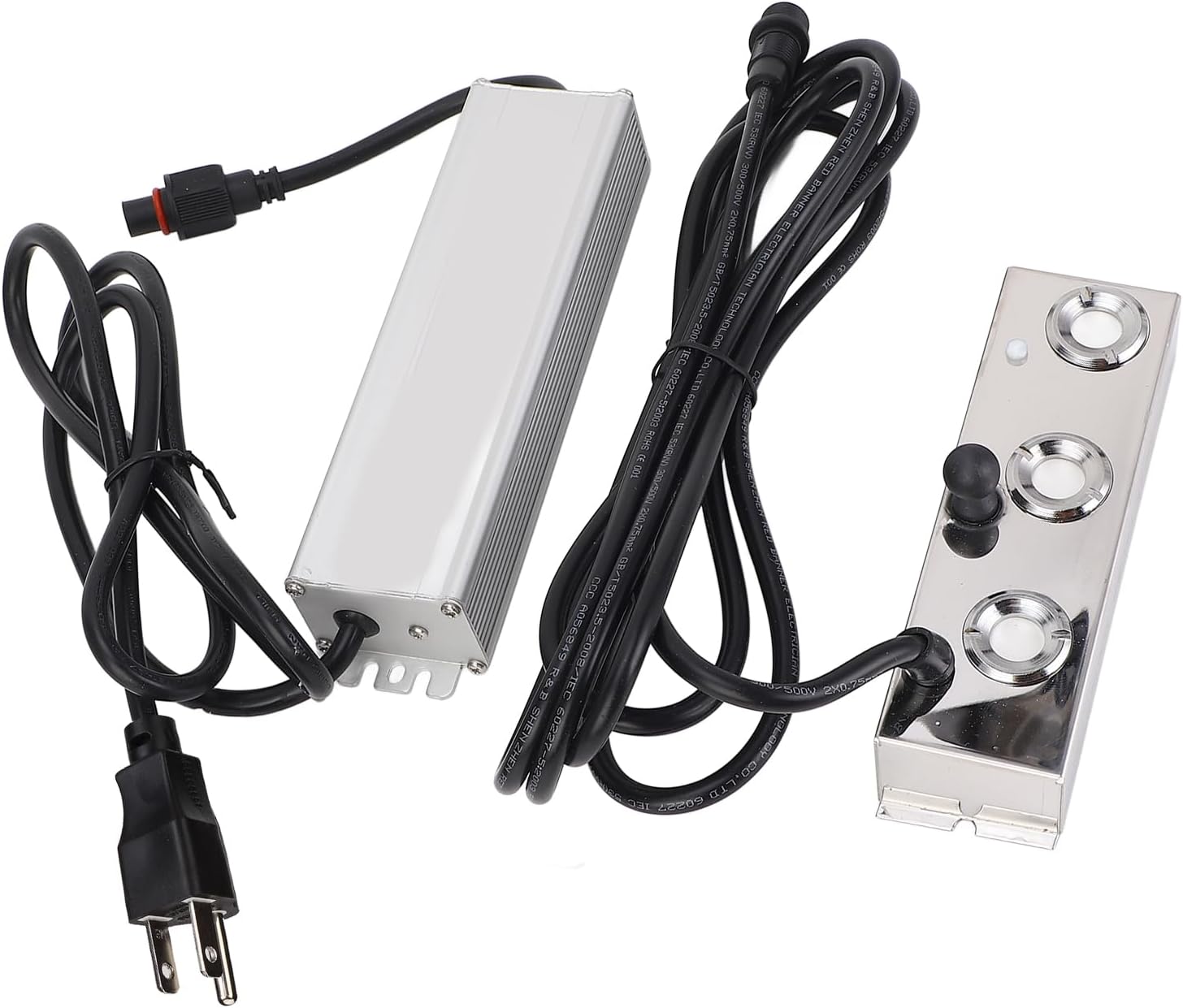 Ultrasonic Fogger 3 Heads Mist Maker 1500ml/h with 120W Power Supply, Stainless Steel - Battery Powered Led Fog, for Indoor Outdoor Water Pond Garden