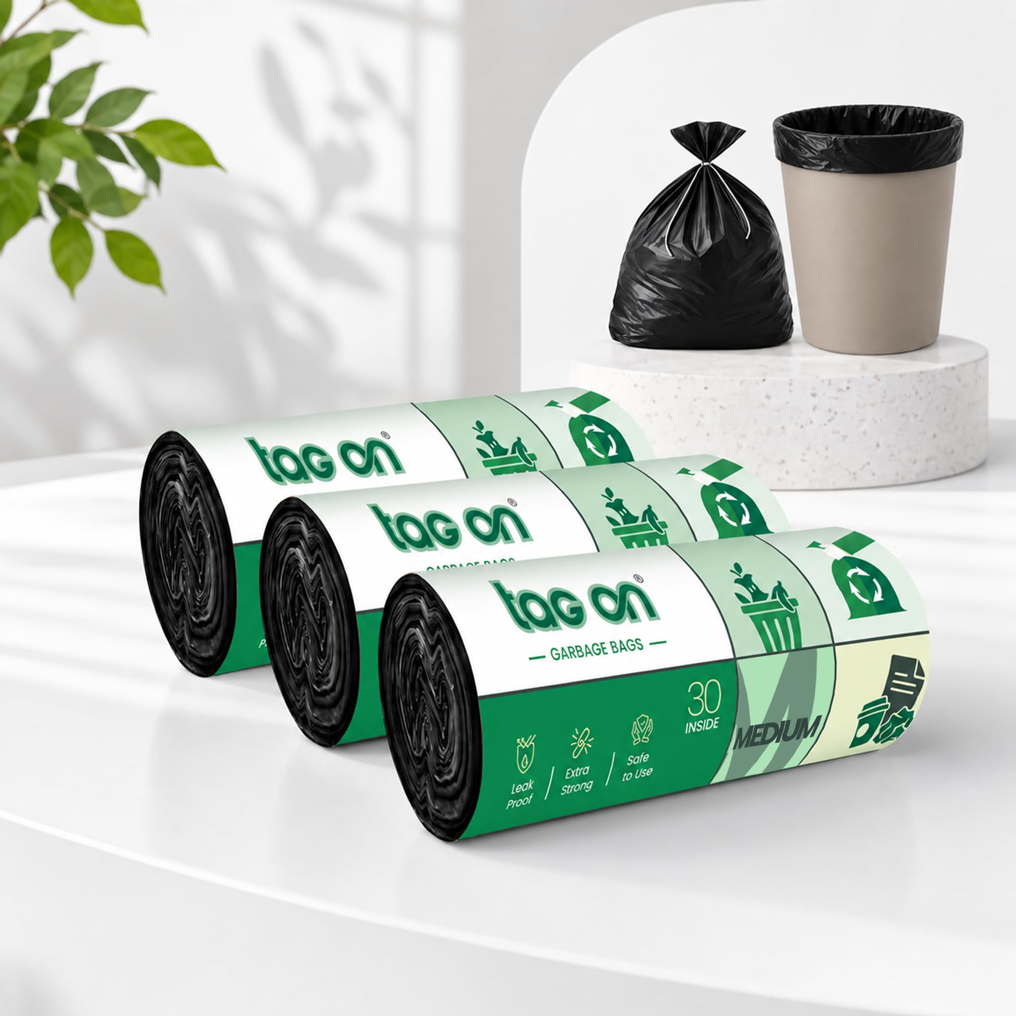 Premium Garbage Bags - 90 Pack, 19x21" -10