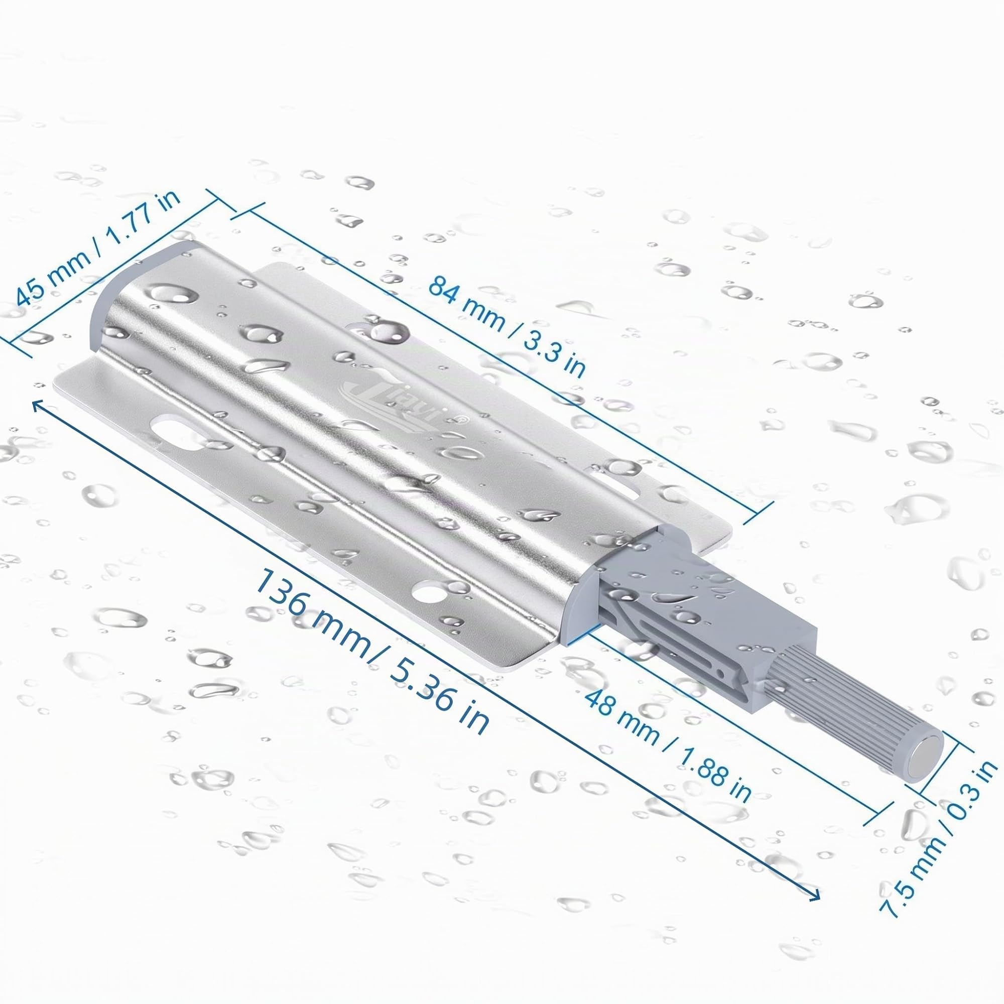 Push Pull per Ante Jiayi 2 Pezzi Apertura a Pressione Ante Chiusura Magnetico Pressione Home Push to Open Custodia in Alluminio Chiusura Push Pull Ante per Mobile Apertura Pressione Sistema