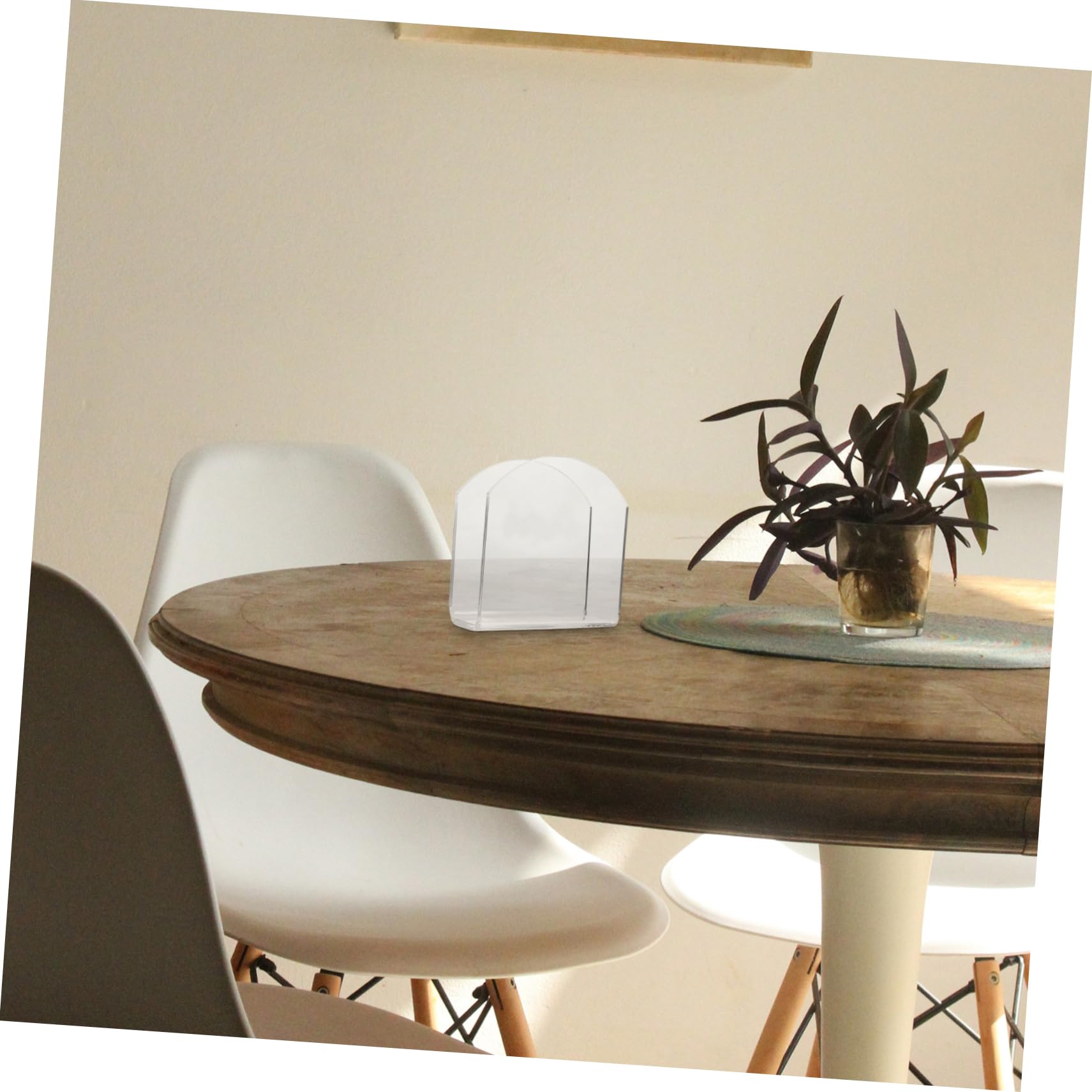 PartyKindom 3pcs Portatovaglioli Da Ristorante Western in Acrilico Trasparente Automatico Supporto Organizzatore Di Argenteria Mano Distributore Hardware Portapenne Da Scrivania Transparent