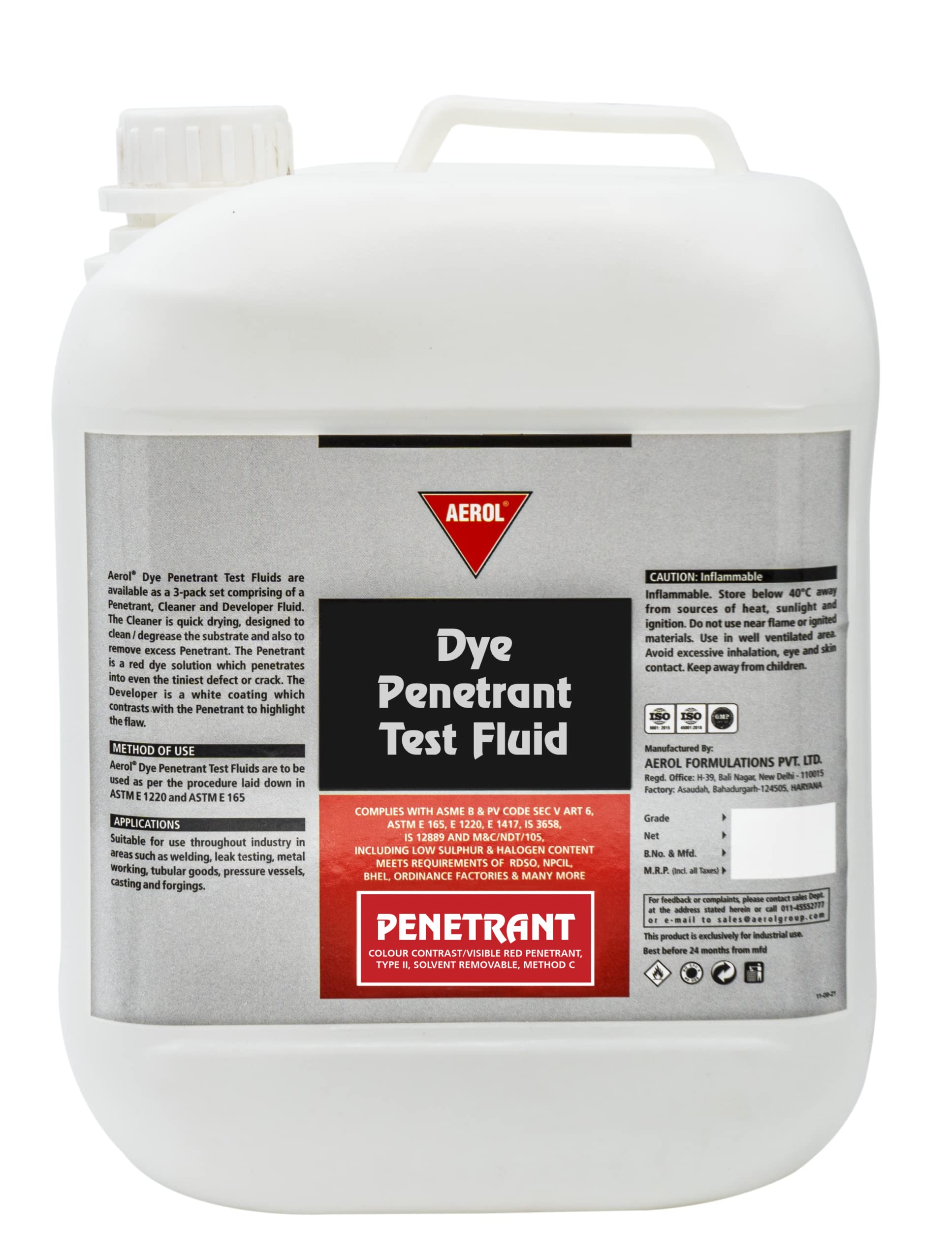 Remove Redness P101S-A Red Visible Dye Penetrant - Solvent Removable ...