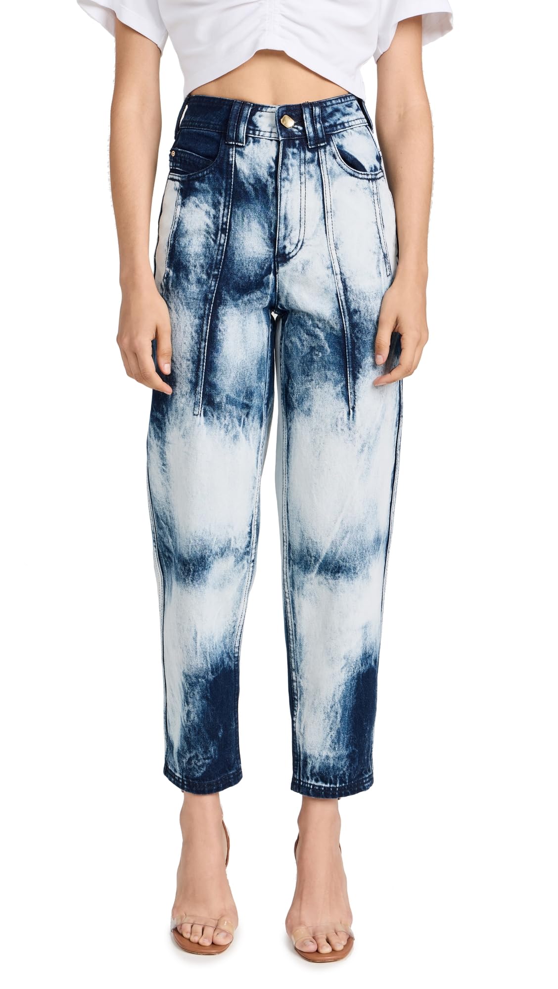 AjeWomen's Enigma Denim Straight Jeans