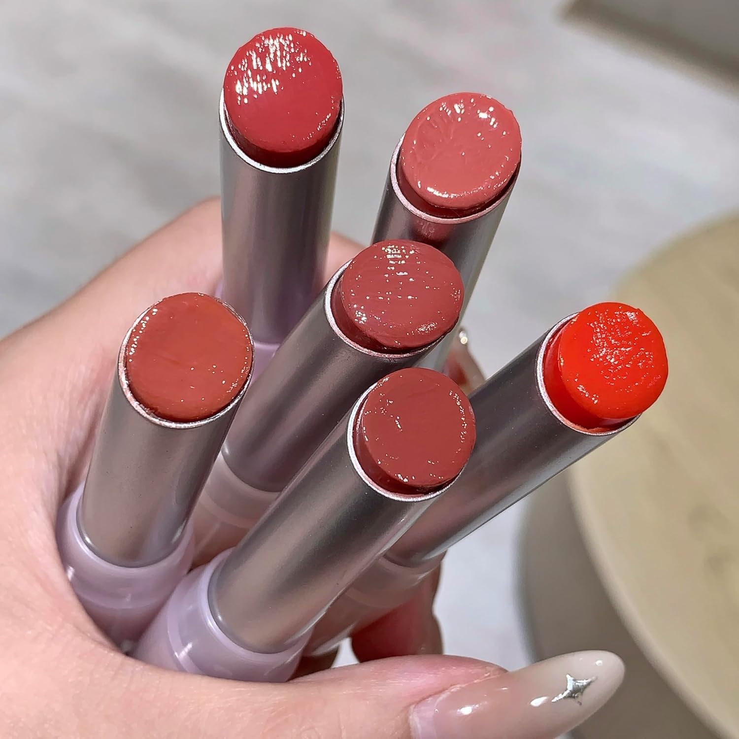 Cappuvini Flower Butterfly Secret Lip Balm | Ultra Glossy Finish | Lightweight Moisturizer for Dry Lips | Cute Floral Packaging with Peach, Grapefruit & Rose Tea Colors | Long Lasting Hydration & Lip Care | High Shine Glossy Texture | Perfect for Women Makeup & Special Occasions (03# Red Guava, 3.2g)-image-19