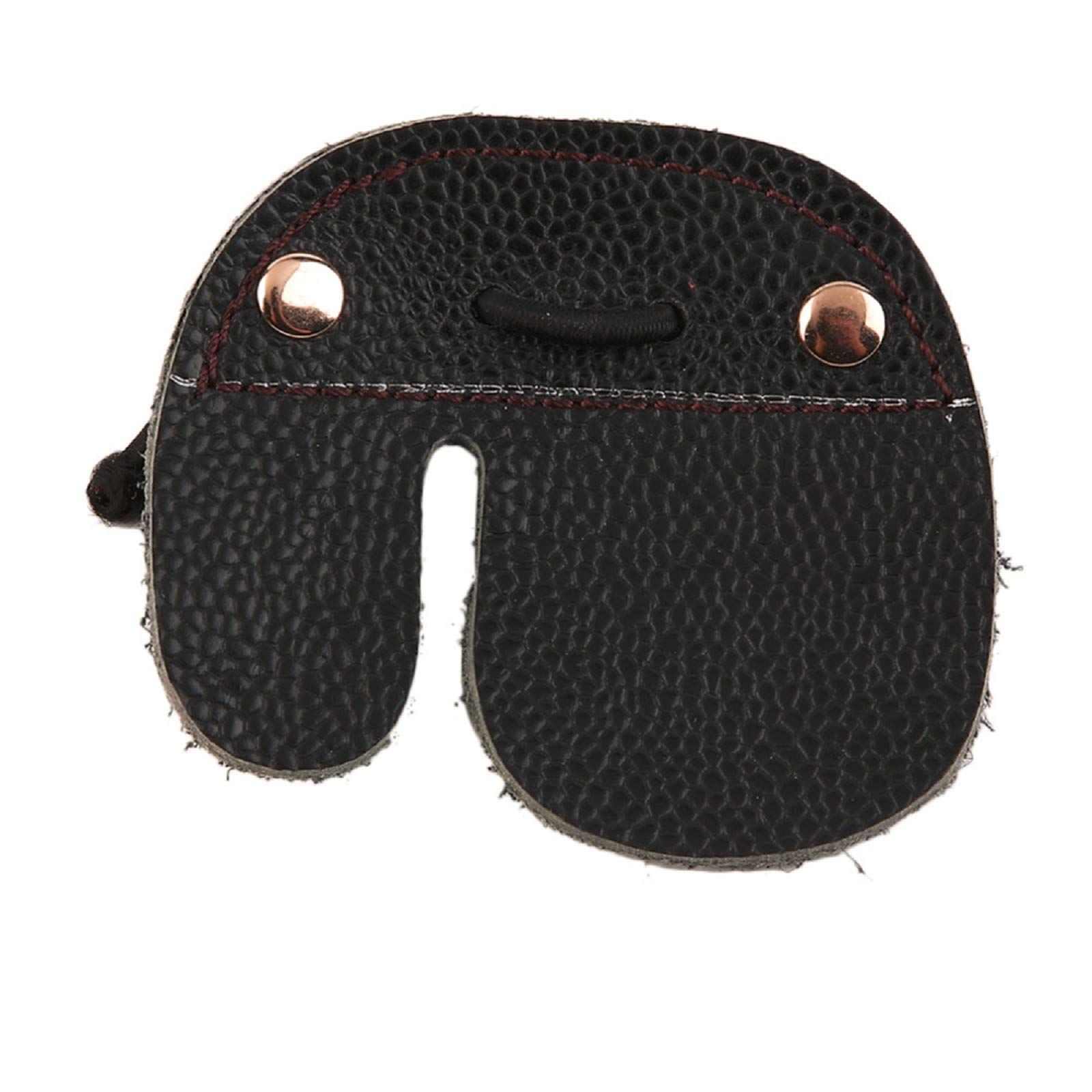 Protection d'Arc pour le Pouce, Conception Ergonomique Préserver les Doigts Tir à l'Arc Bague en Laiton Cuir de Vache pour le Tir à l'Arc