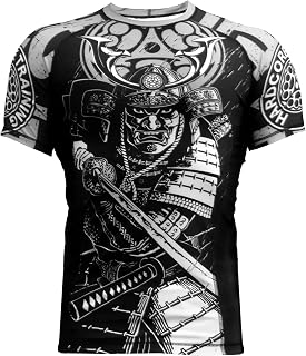 Hardcore Training Rashguard Men's Budo Grey Base Layer Compression Shirt Men's Short Sleeve Martial Arts BJJ Grappling No Gi