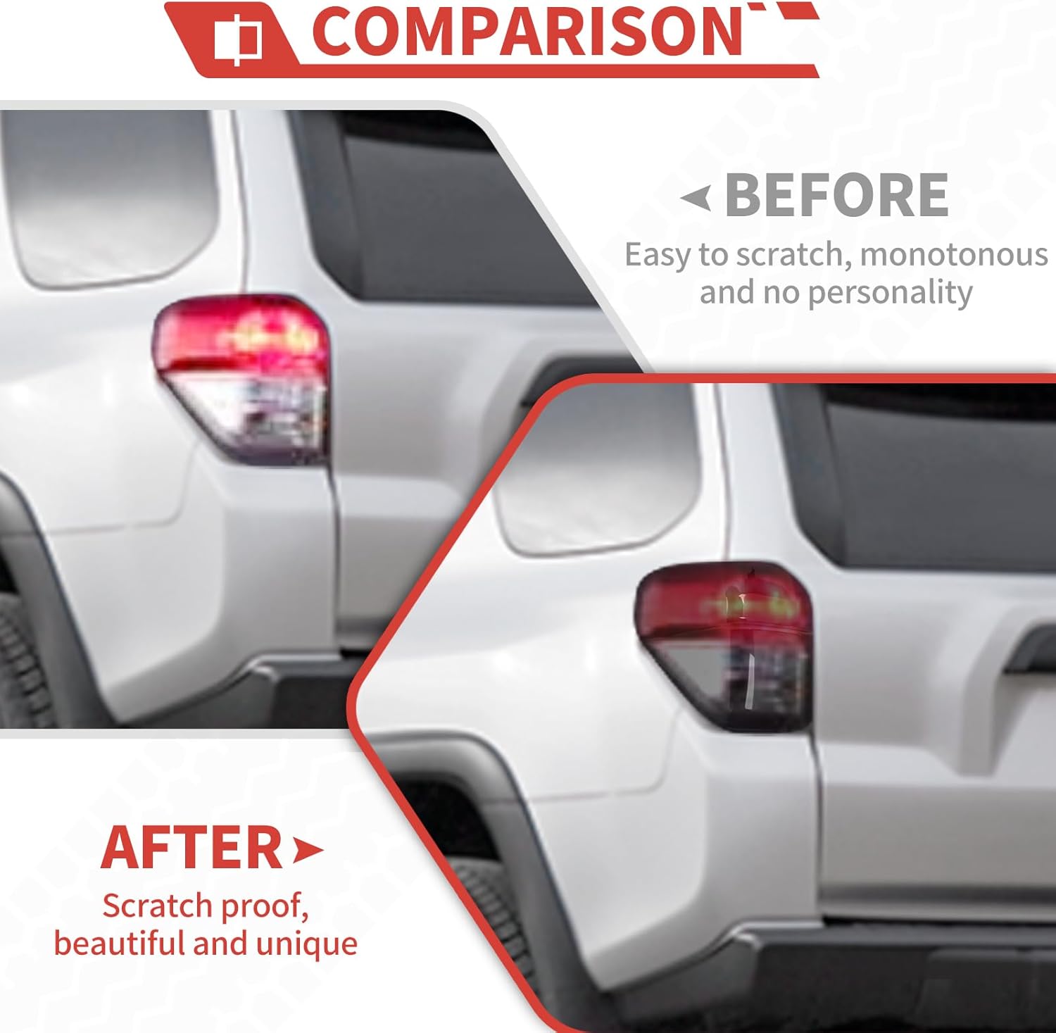 Fit for Toyota 4Runner 2010-2013 Taillight Cover Tail Light Lamp Trim Smoked Black Rear Lamp Decoration Accessories