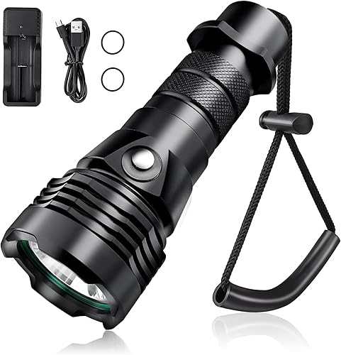 Linterna de buceo, 1000 lúmenes, súper brillante, 262.5ft, subacuática, IPX8, impermeable, para espelea, buceo en el mar