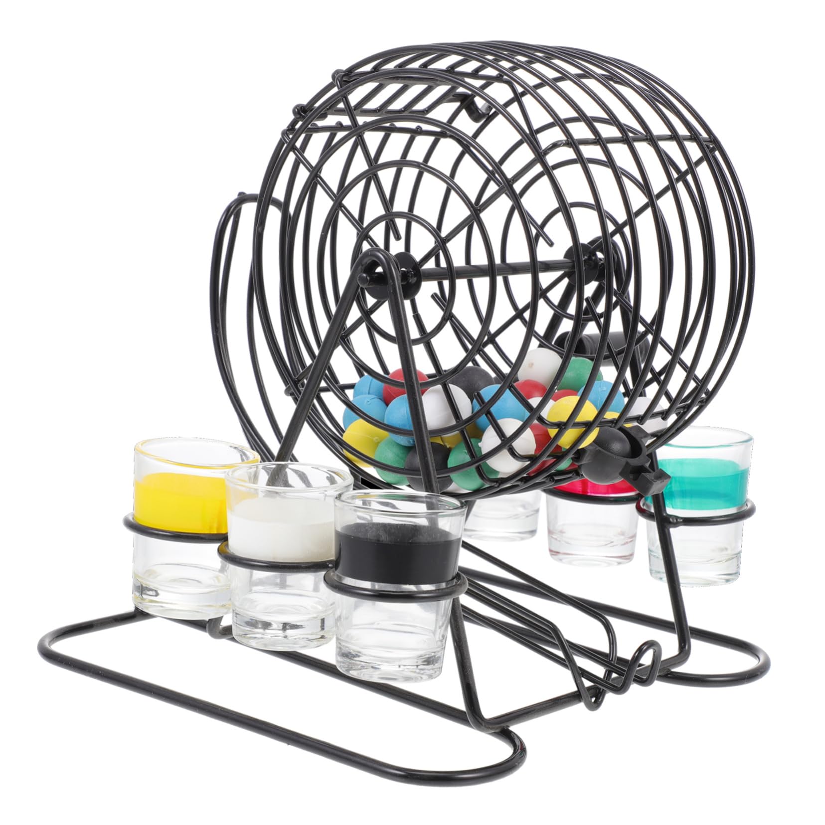 Abaodam 1Set Machine Game with Wine Glasses Fun Bingo Emotion Enhancer for Parties Cafes Nightclubs and Family Gatherings Engaging Tabletop for All Ages