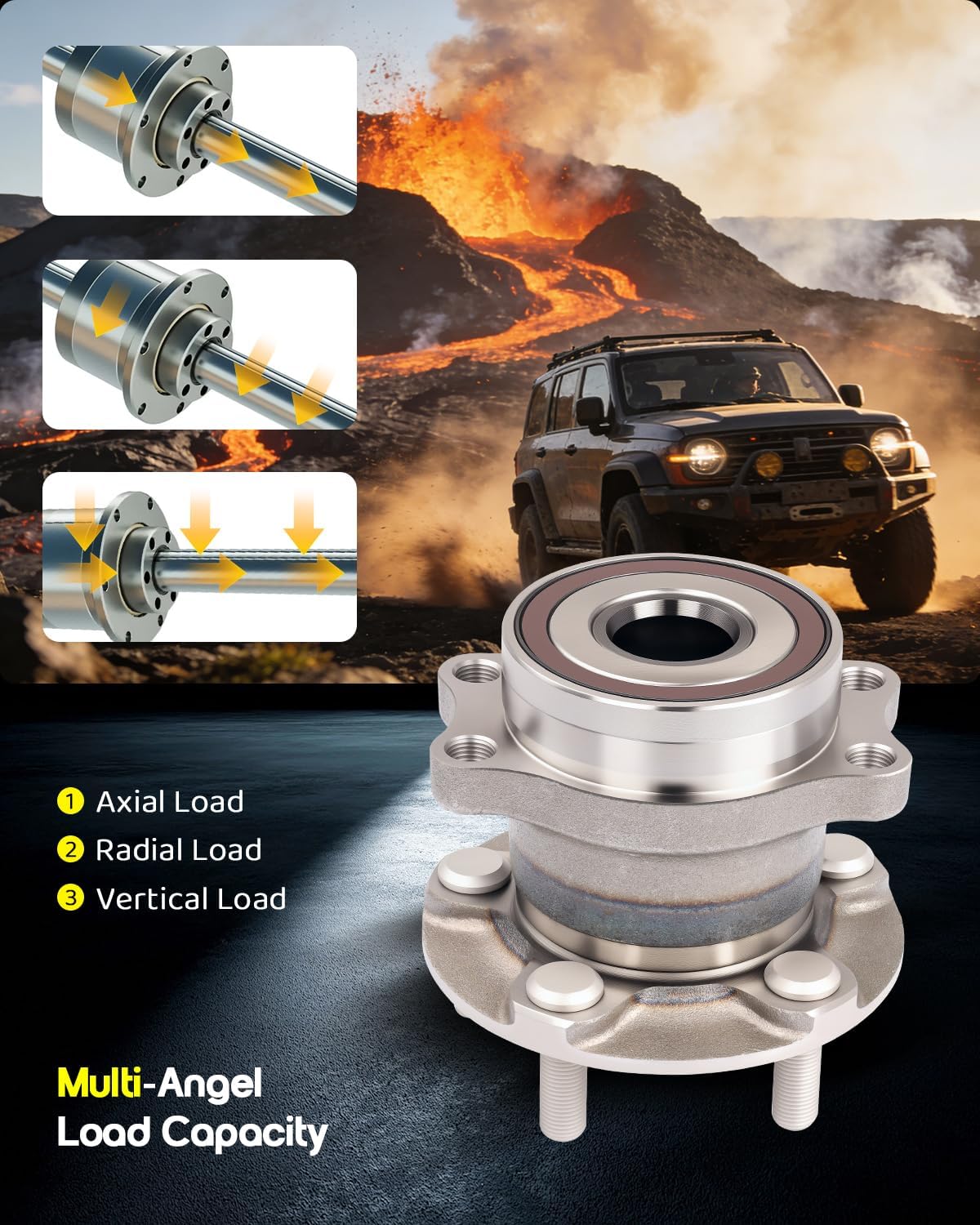 Oktiger 512518 Rear Wheel Bearing Hub Assembly with 5-Lug Compatible with Subaru Forester 2014-2018, Impreza 2012-2021, Crosstrek 2016-2021, XV Crosstrek 2013-2015, 2.0L 2.5L H4, Set of 2