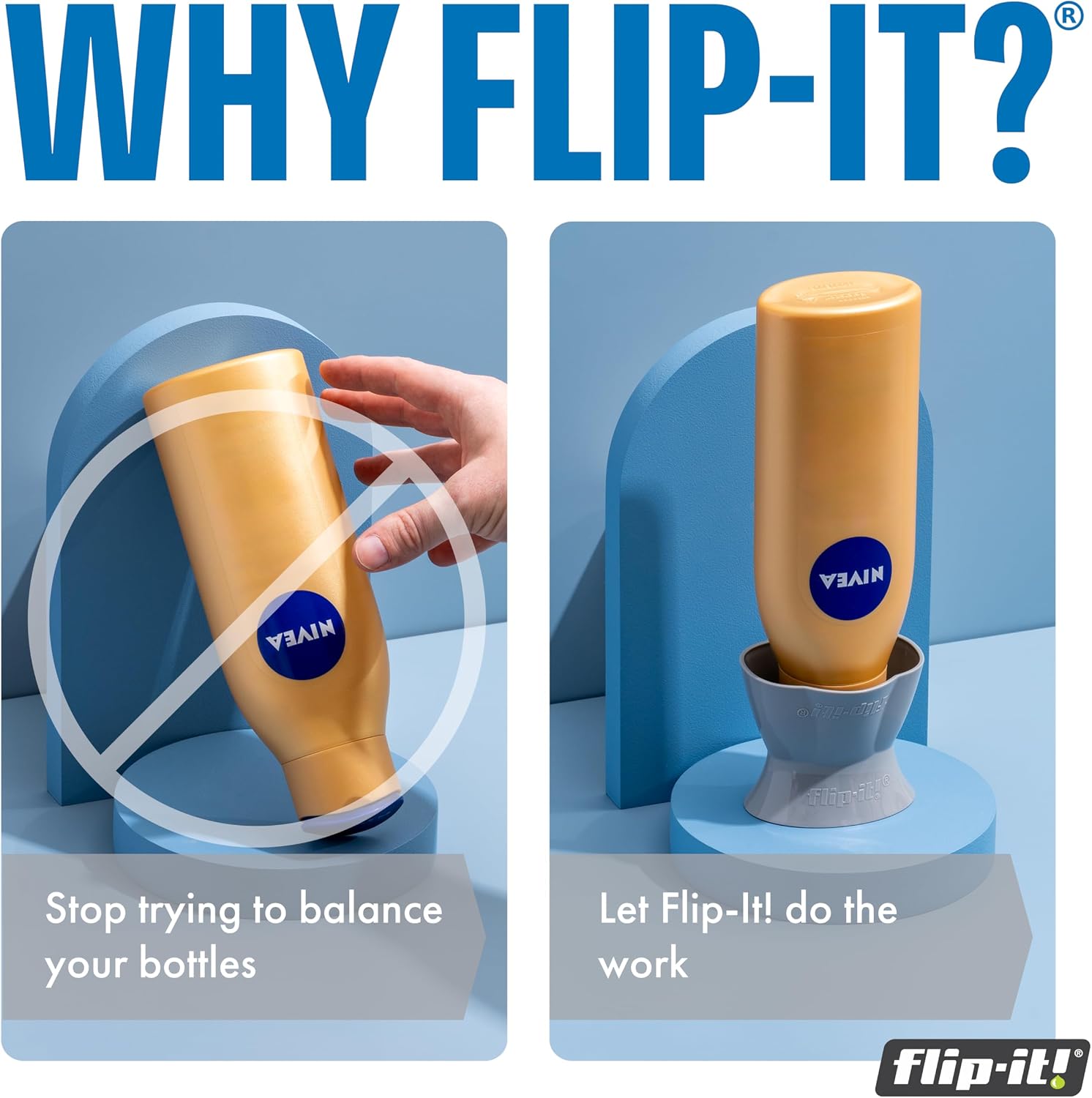 Flip-It! Bottle Emptying Stand (Grey 3 Pack)