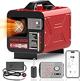 Diesel Heater 8KW 12V/24V, All in One Air Parking Heater APP Control, Remote Control LCD Display, Fast Heating Low Noise for RV Boat Car Garage Home Tent Truck Red