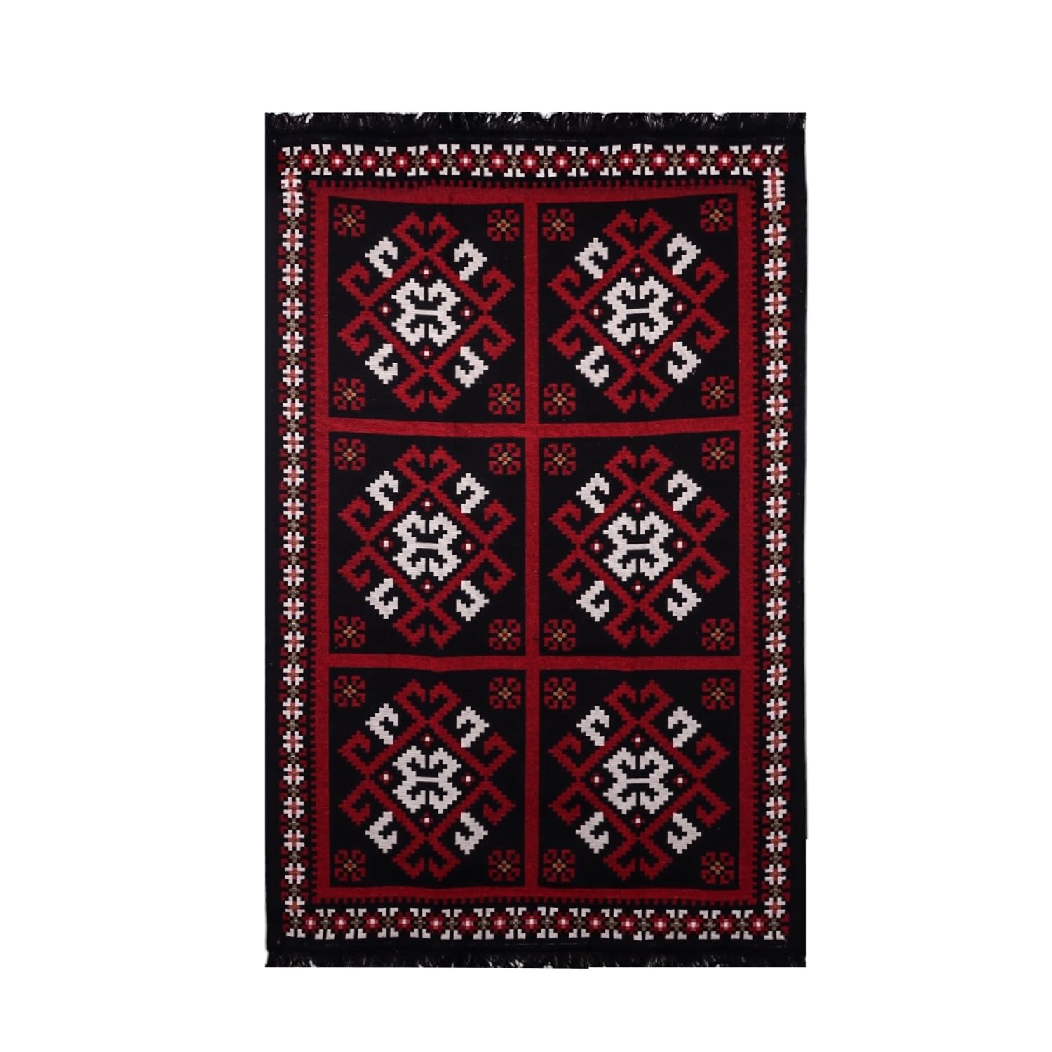 Bigghome Kilim, Makinede Yıkanabilir, Modern Desenli, 80 * 150 cm, SA25MK